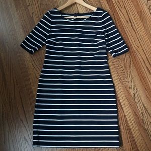 Banana Republic Nautical Stripe Navy Sheath Dress